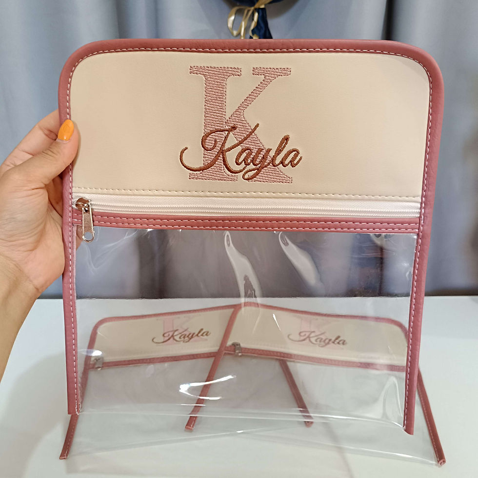 Miniatura: Kit maternidade personalizado, bordado inicial e nome.