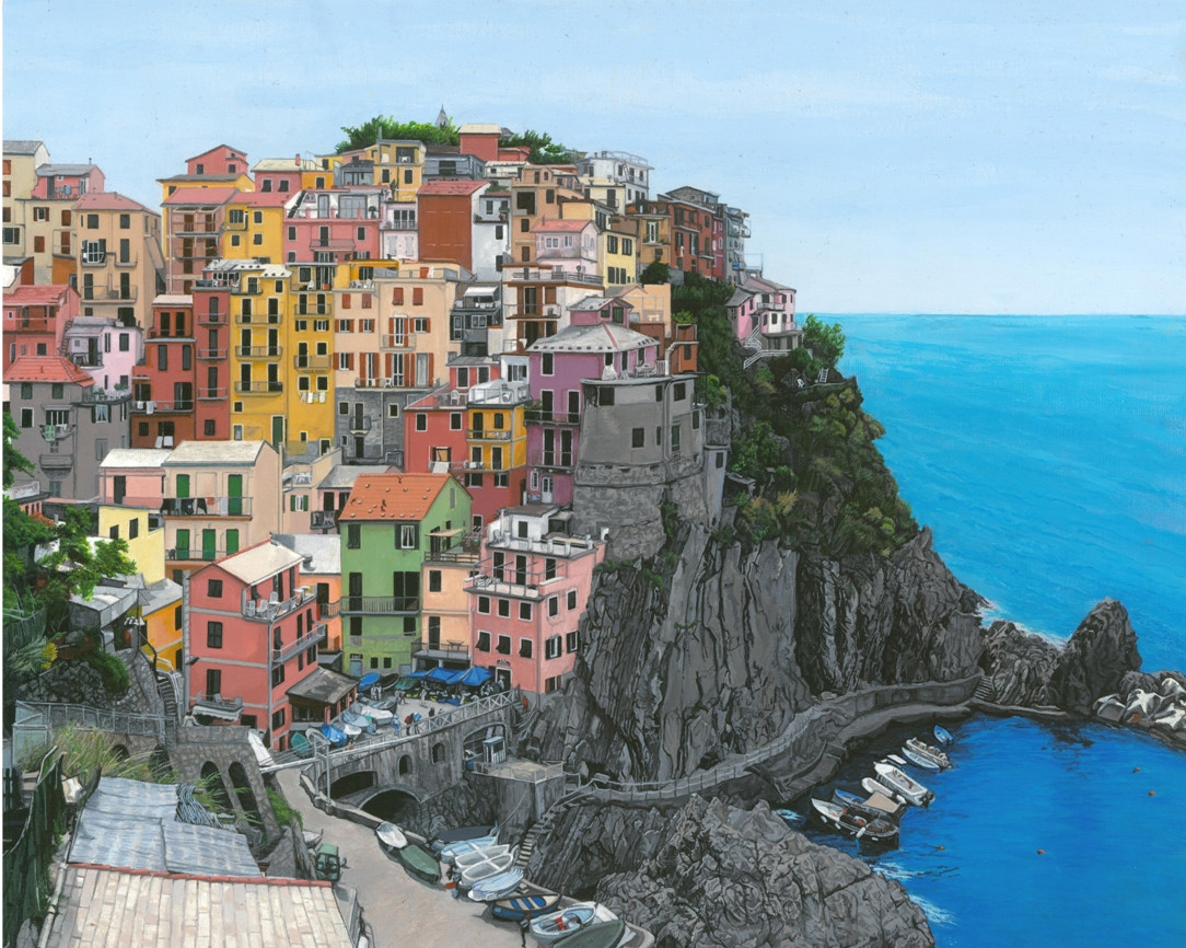 "Manarola, Italy" Blank Note Card