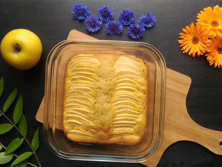 Gâteau aux pommes et noix de coco
