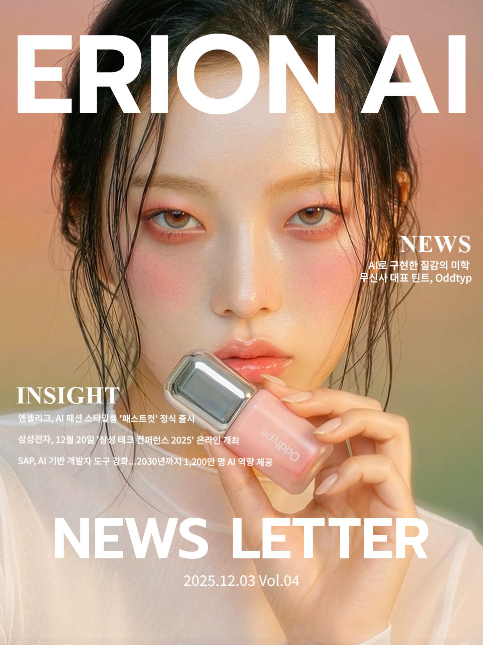 AI로 구현한 질감의 미학 – 무신사 대표 틴트, Oddtyp