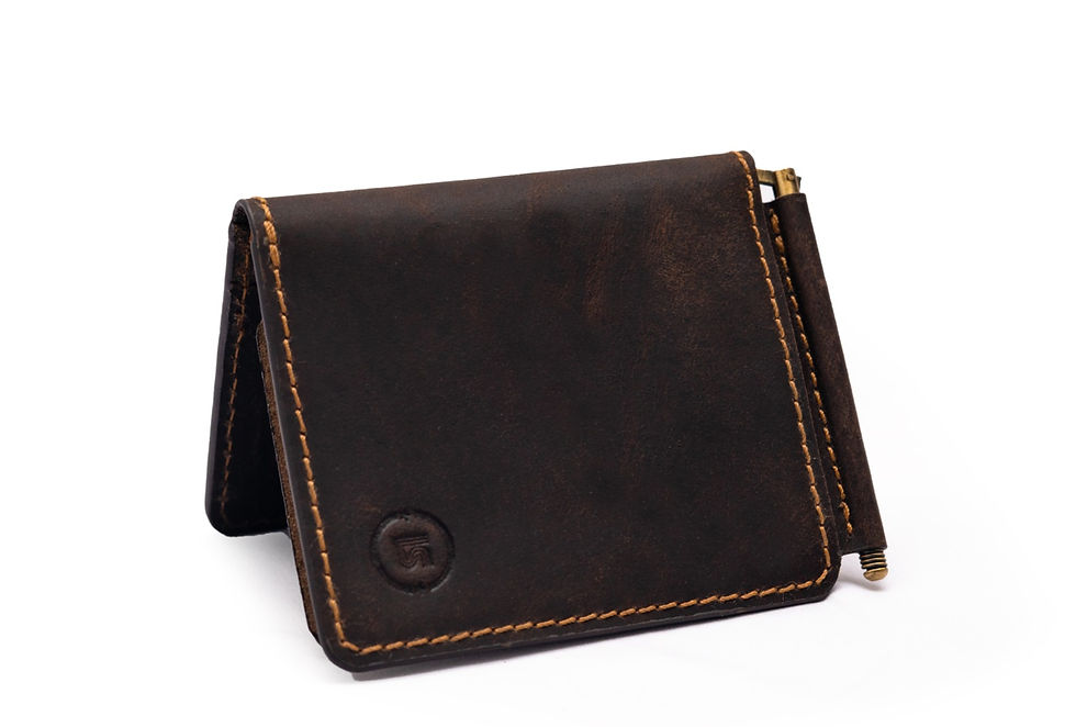Thumbnail: VINTAGE BROWN MONEY CLIPSTER