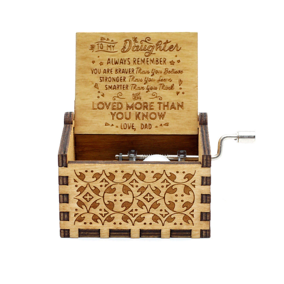 Thumbnail: Antique Carved Wooden Music Box 