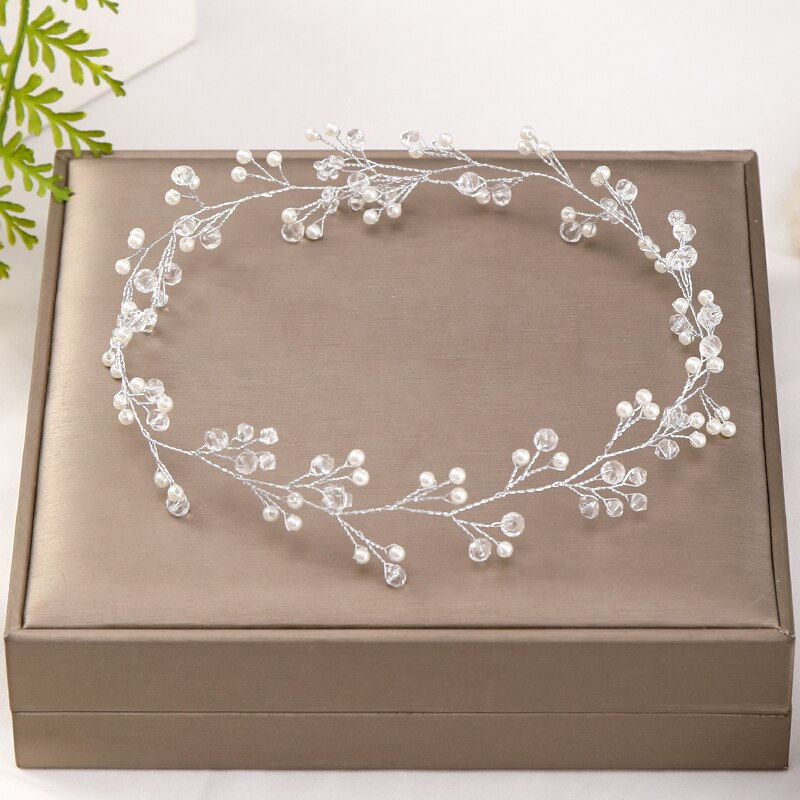 Thumbnail: Wedding Headband Pearl Bridal Hair Accessories 