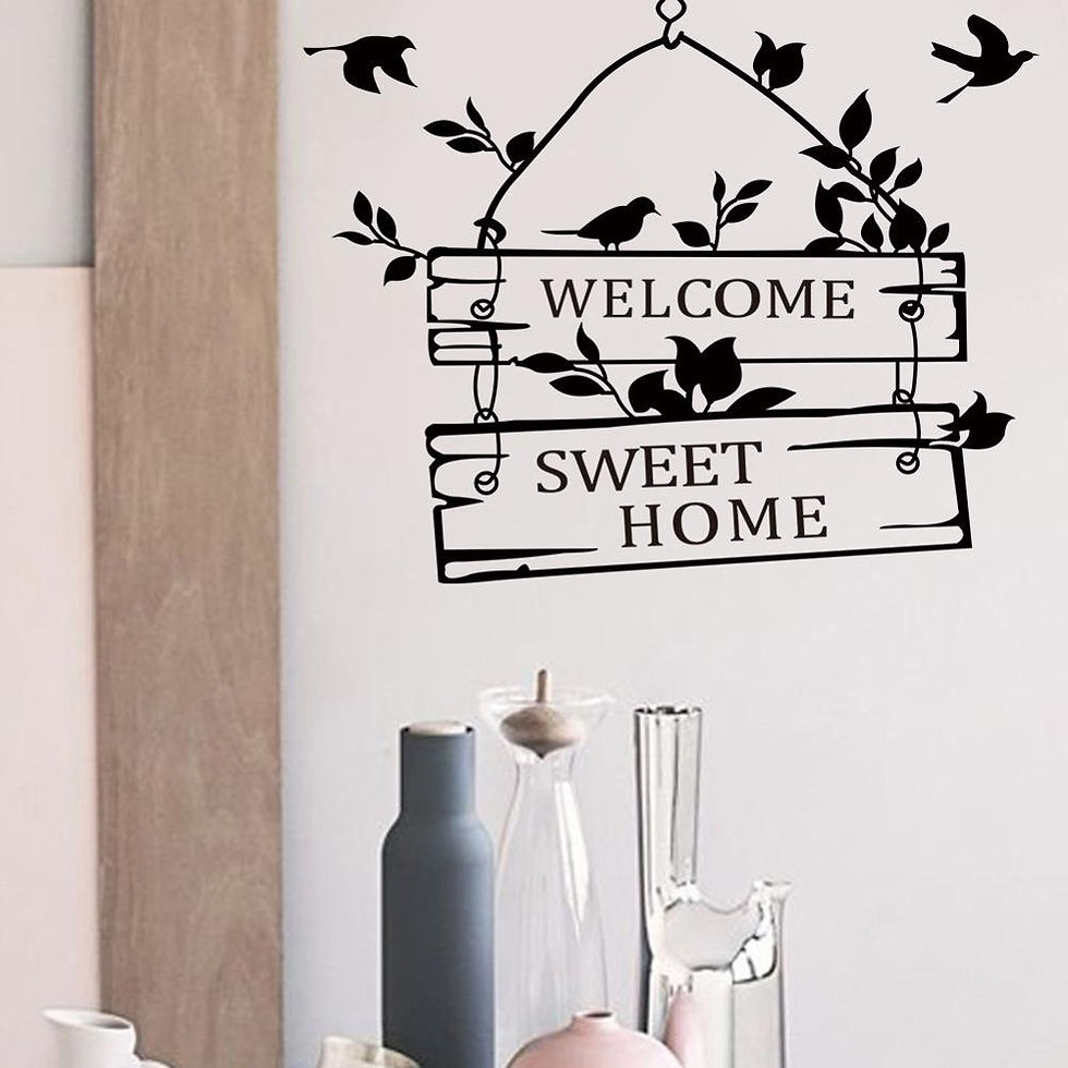 Thumbnail: Welcome sweet home quotes wall stickers 