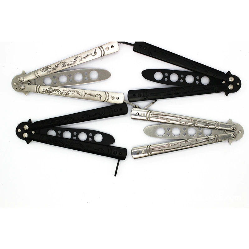 Thumbnail: 1PC Outdoor Sport Rainbow Butterfly Knife Multifunction 