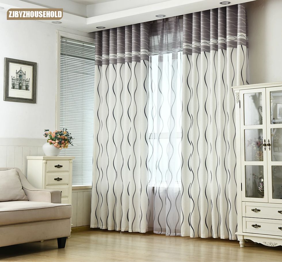 Thumbnail: Curtains Classic Black and White Stripe Flat Environmental Protection Print
