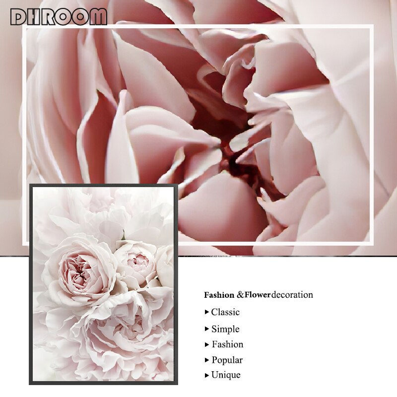 Thumbnail: Pink Flowers Canvas Poster 
