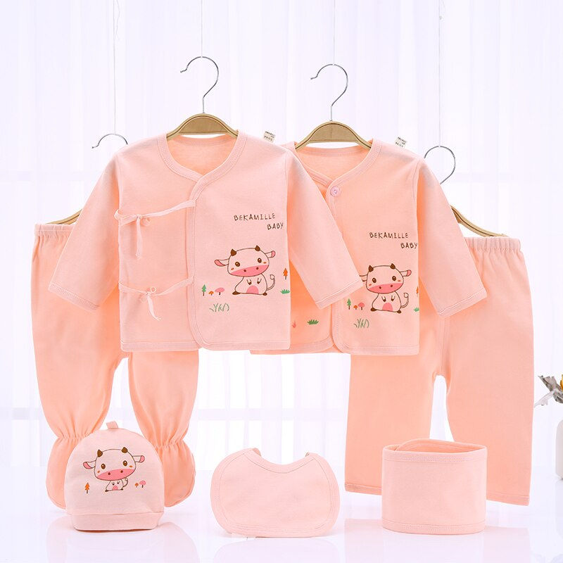 Thumbnail: Newborn Clothing Suits Baby toddler Cotton Set for Girls Boys pink blue yellow
