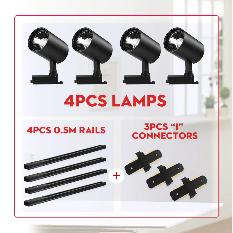 Thumbnail: Whole Set Led Track Light Lamps 12/20/30/40W Track Lighting System 