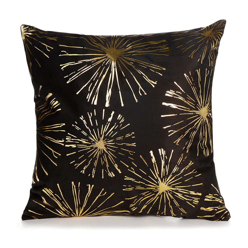 Thumbnail: RULDGEE Gold Cushion Cover Black And White Gold Pillowcase 