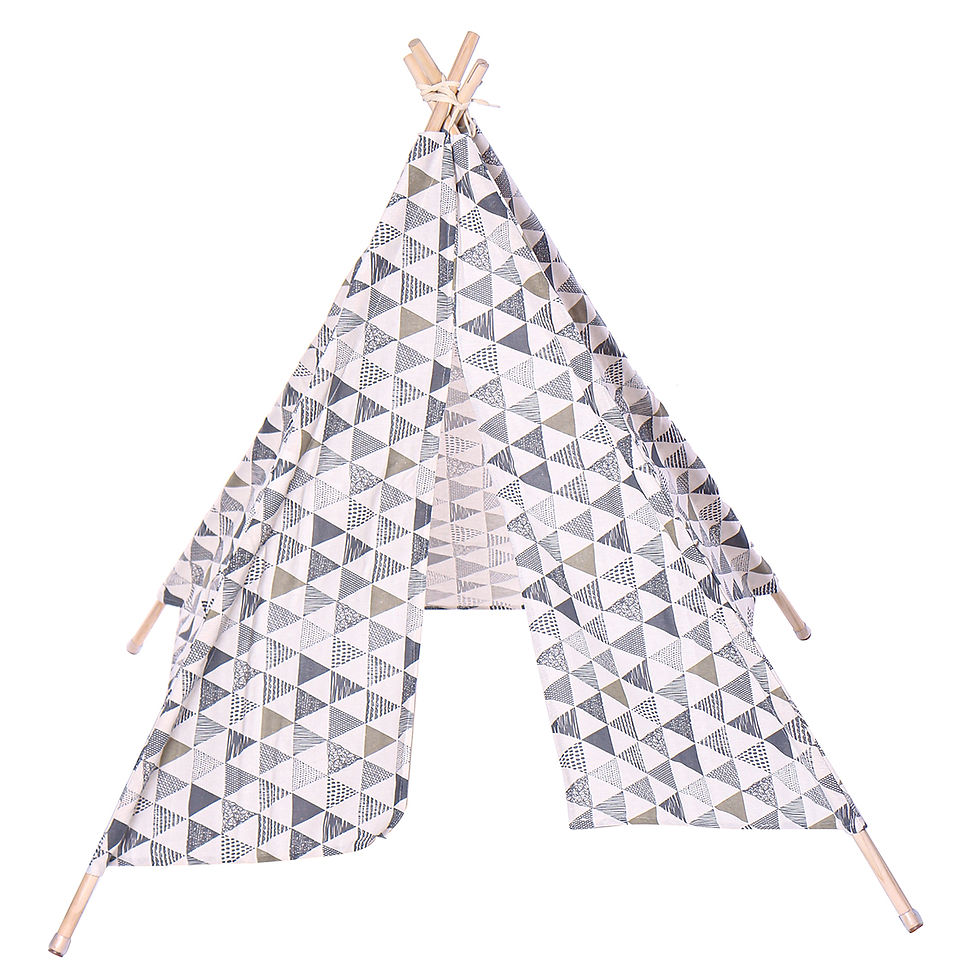 Thumbnail: Large Cotton Linen Kids Play Tent Teepee Canvas Playhouse Indian Wigwam