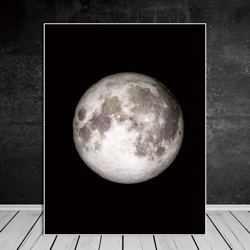 Thumbnail: Conisi Abstract Moon Poster Prints 