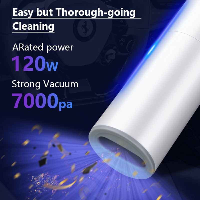 Thumbnail: Convenie Portable Car Vacuum Cleaner Handheld Auto Vaccum 120W 
