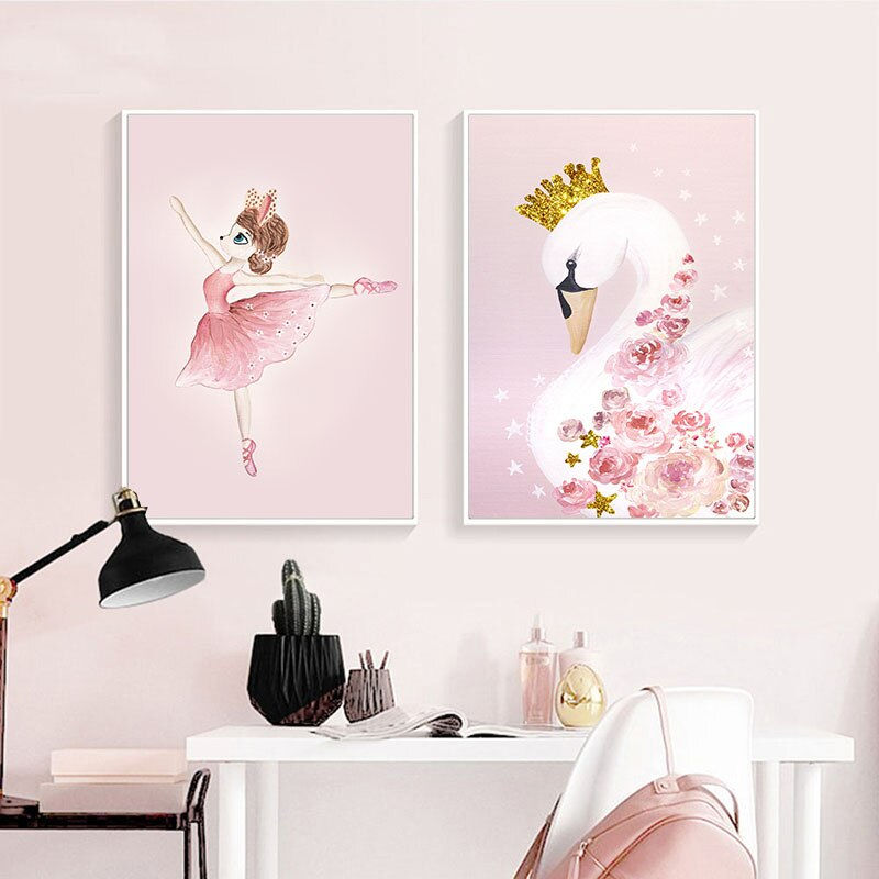 Thumbnail: Swan Dancer Wall Art Canvas Poster 