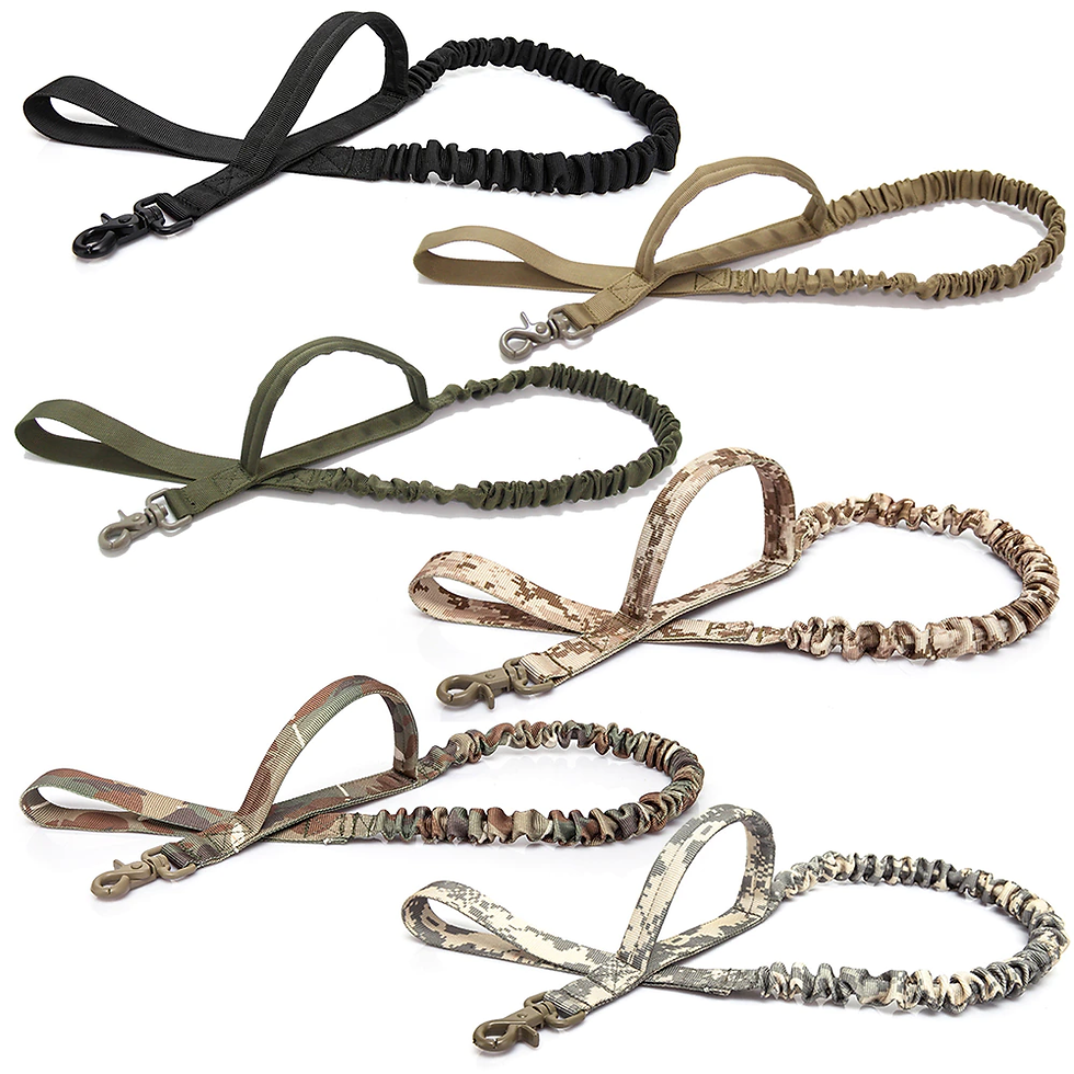 Thumbnail: Tactical Bungee Dog Leash 2 Handle Quick Release 