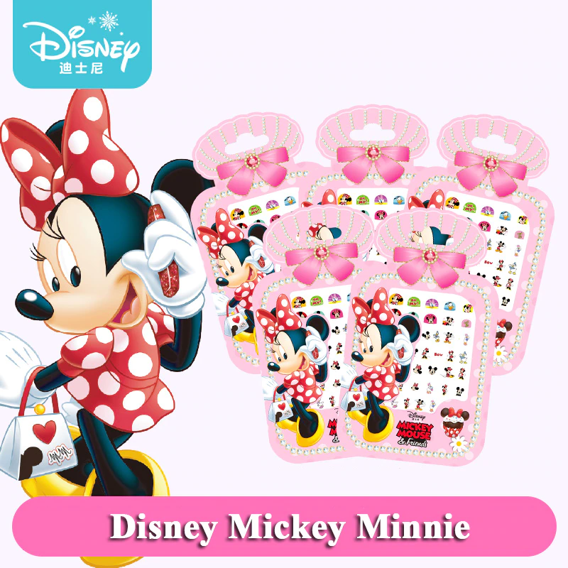 Thumbnail: 5 pcs Disney Frozen 2 Elsa Anna Sofia Princess Minnie Makeup Toy Nail Stickers 