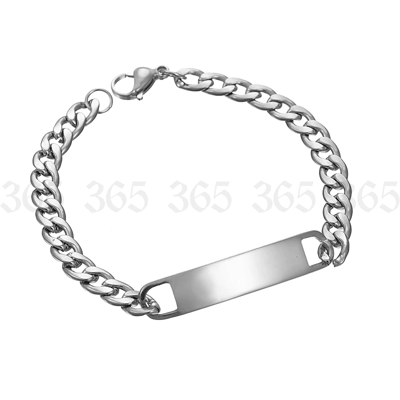 Thumbnail: Fashion Customized Words Bar Chain Bracelet For Men 