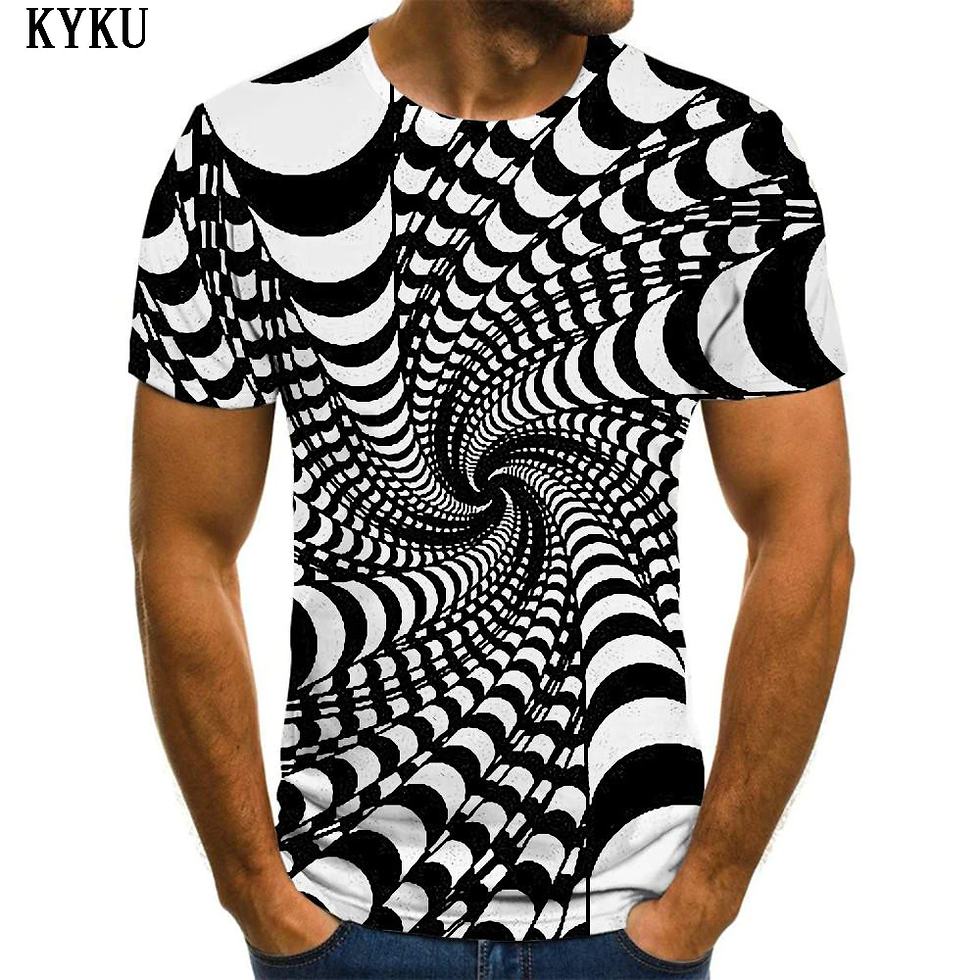 Thumbnail: Men Abdominal Muscles Funny T shirts Black T-shirts 3d Mens 