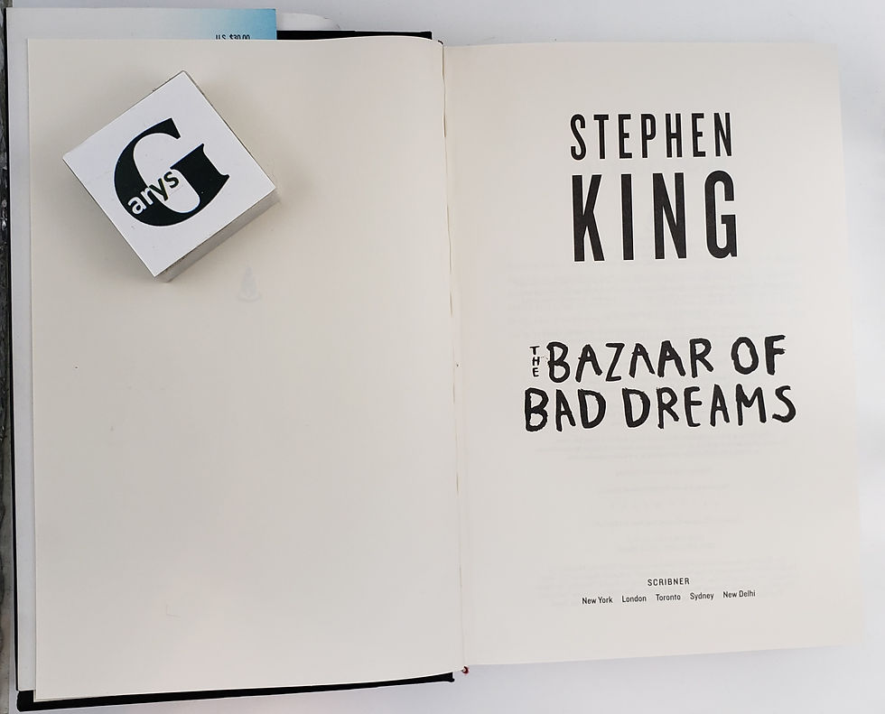 Thumbnail: THE BAZAAR OF BAD DREAMS, stories by Stephen King