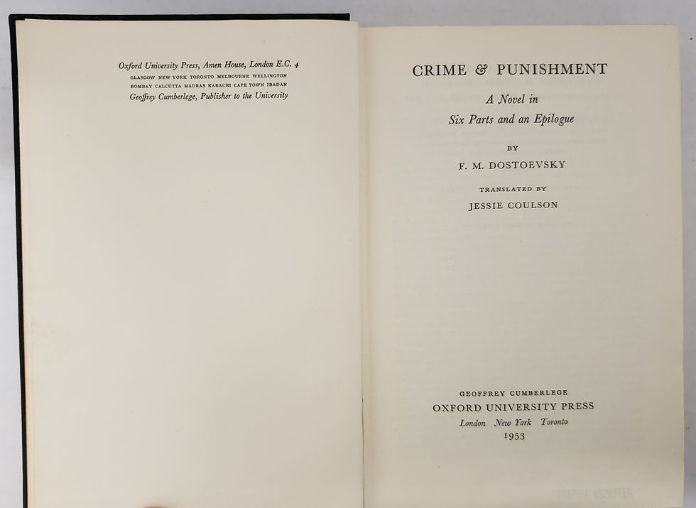 Thumbnail: CRIME & PUNISHMENT by F. M. Dostoevsky