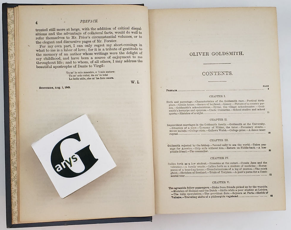 Thumbnail: OLIVER GOLDSMITH, MAHOMET and MOORISH CHRONICLES by Washington Irving