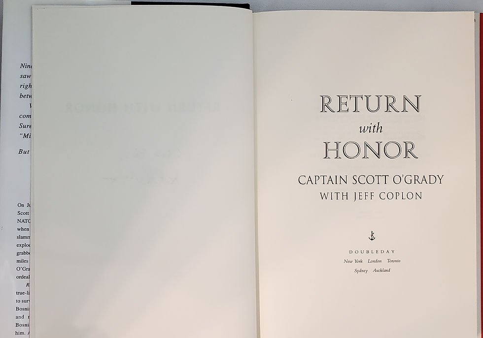 Thumbnail: RETURN with HONOR by Captain Scott O'Grady