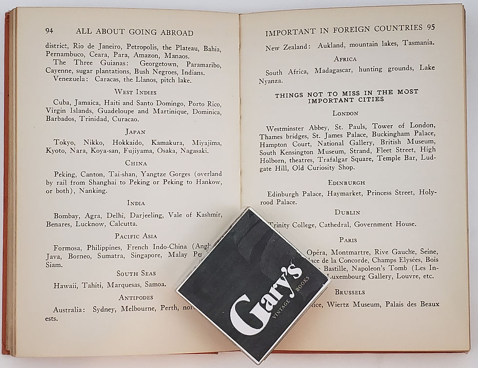 Thumbnail: ALL ABOUT GOING ABROAD, With Maps and a Handy Travel Diary by Harry A. Franck