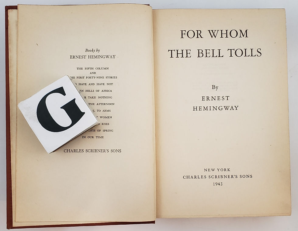 Thumbnail: FOR WHOM THE BELL TOLLS by Ernest Hemingway