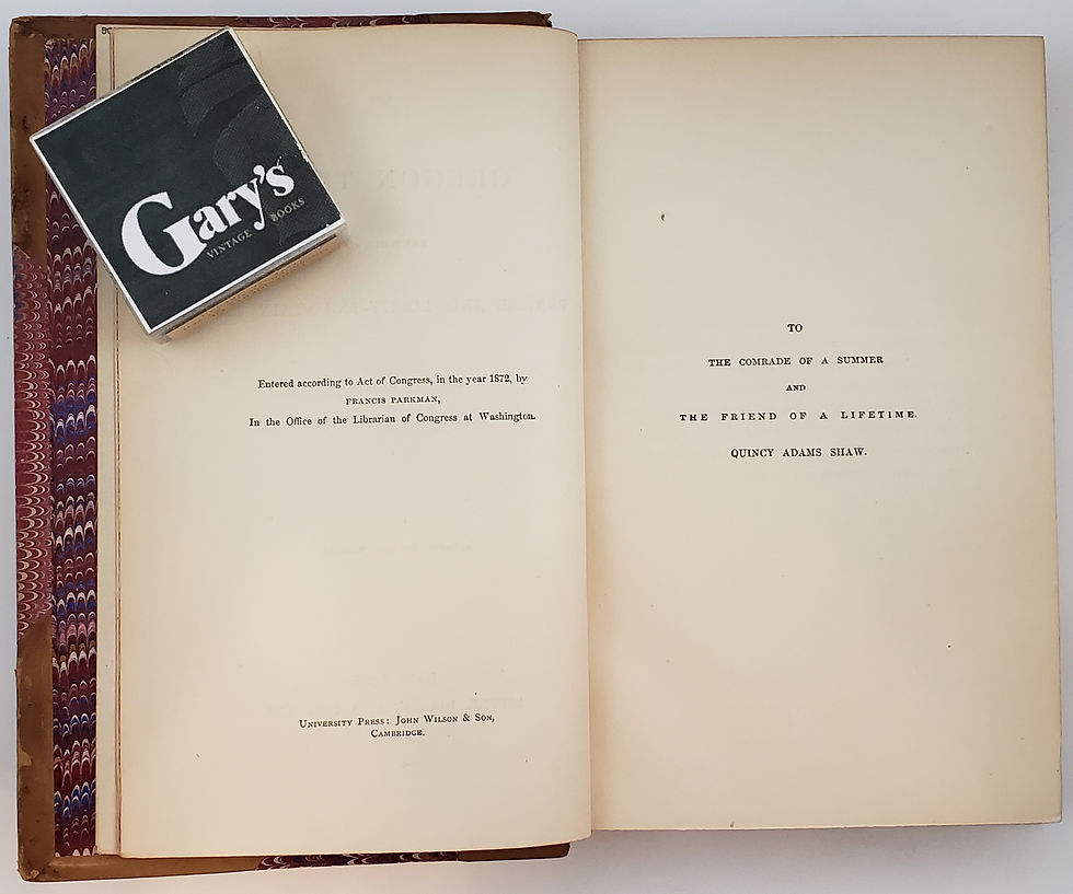 Thumbnail: THE OREGON TRAIL, Sketches of Prairie and Rocky-Mountain Life by F. Parkman