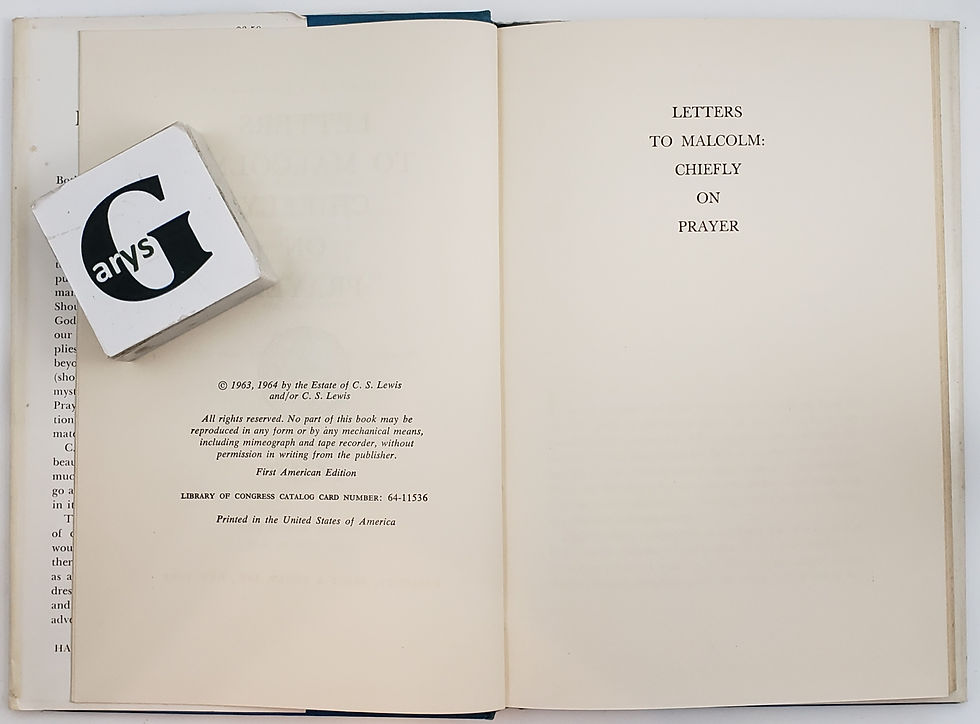 Thumbnail: LETTERS TO MALCOLM: Chiefly on Prayer by C.S. Lewis