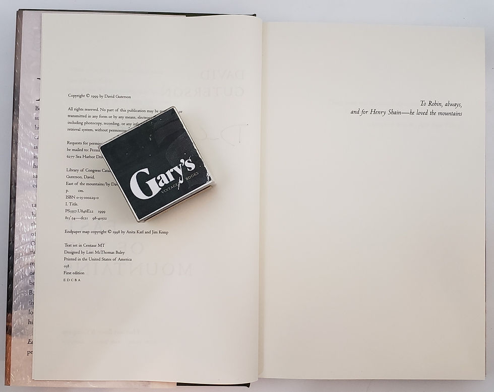 Thumbnail: EAST OF THE MOUNTAINS by David Guterson