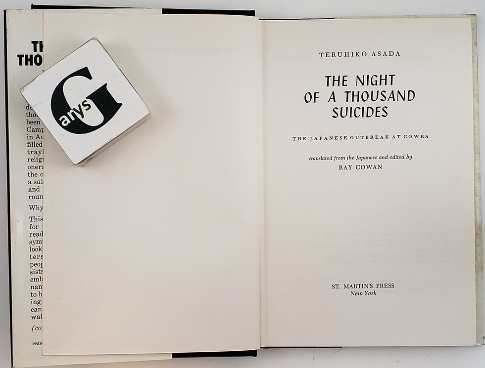 Thumbnail: THE NIGHT OF A THOUSAND SUICIDES, Japanese Outbreak at Cowan by Teruhiko Asada