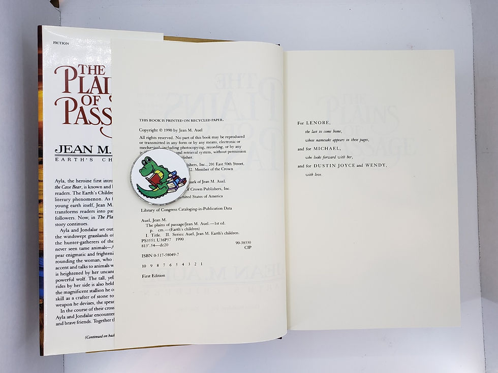 Thumbnail: THE PLAINS OF PASSAGE, Earth's Children by Jean M. Auel