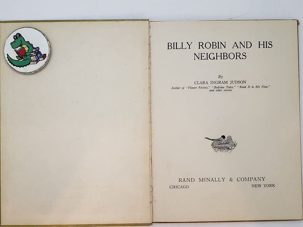 Thumbnail: Billy Robin and His Neighbors by Clara Ingram Judson