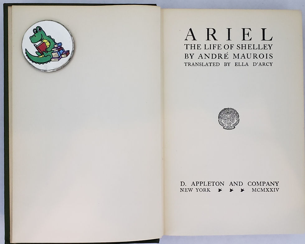 Thumbnail: ARIEL, The Life of Shelley by Andre Maurois