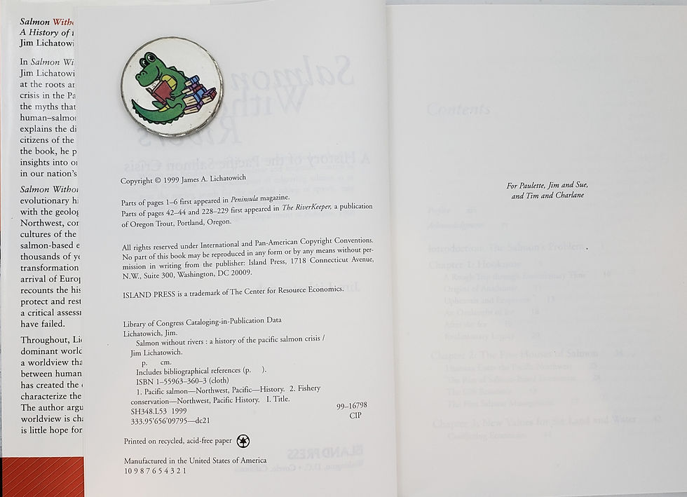 Thumbnail: SALMON WITHOUT RIVERS, A History of the Pacific Salmon Crisis by Jim Lichatowich