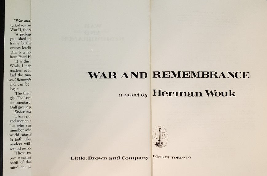 Thumbnail: WAR AND REMEMBRANCE, a novel by Herman Wouk