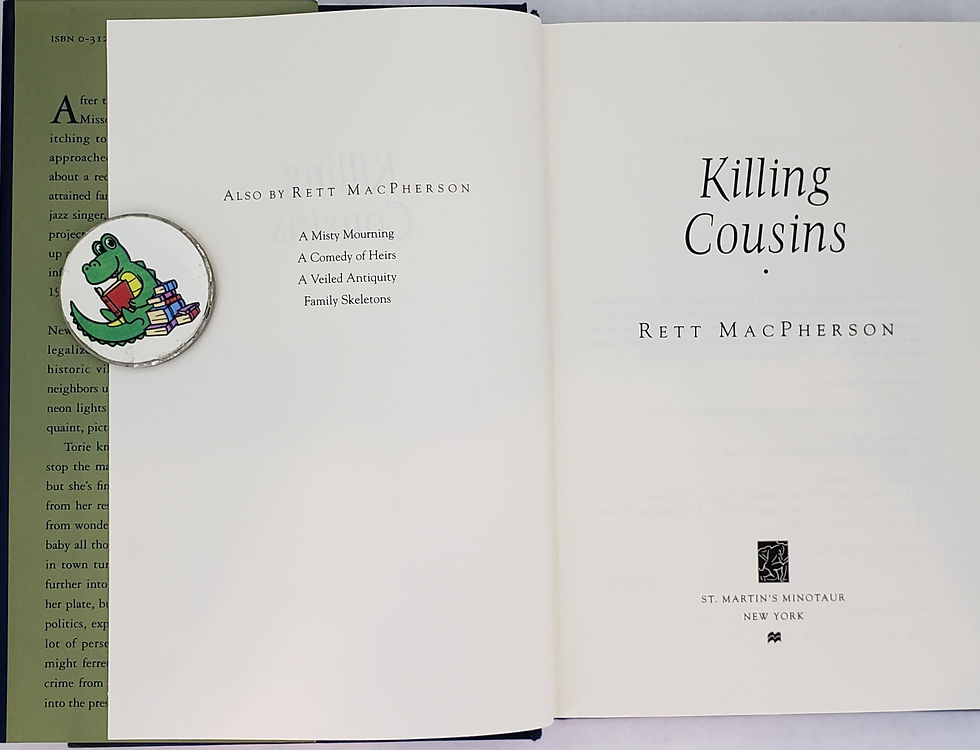 Thumbnail: KILLING COUSINS, a Torie O'Shea Mystery by Rett MacPherson