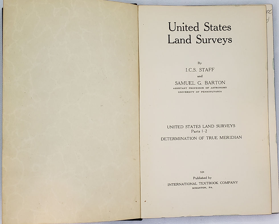 Thumbnail: UNITED STATES LAND SURVEYS by I.C.S. Staff and Samuel G. Barton