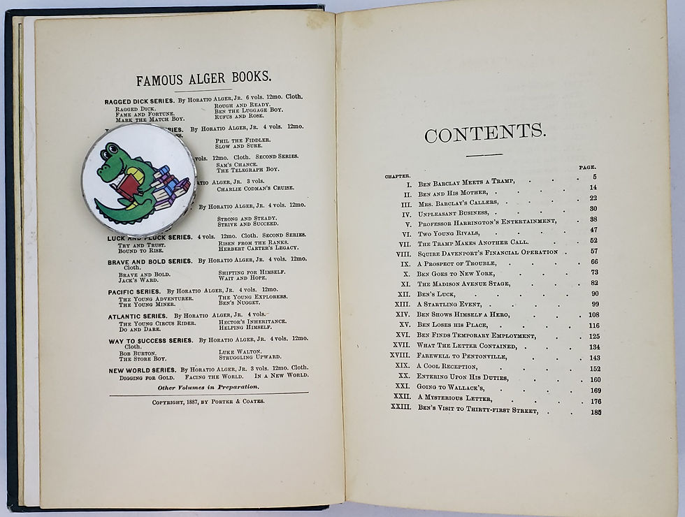Thumbnail: THE STORE BOY or The Fortunes of Ben Barclay by Horatio Alger, Jr.