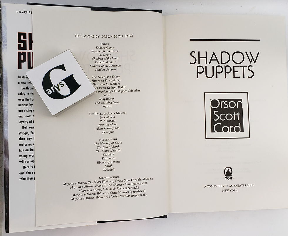 Thumbnail: SHADOW PUPPETS, a novel by Orson Scott Card