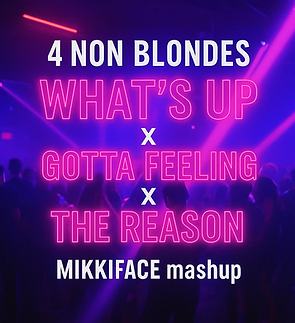 4 non blondes - What's up X Gotta Feeling X The Reason (Mikkiface mashup).png