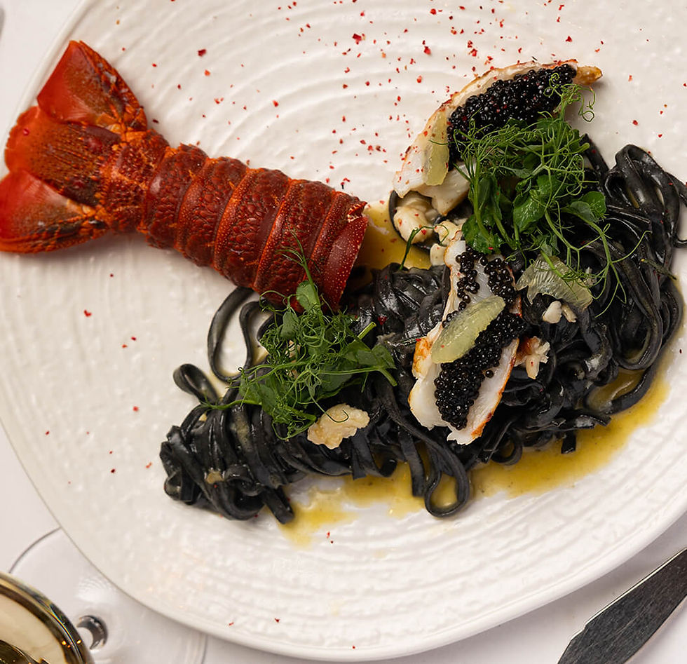 Fine dining experience with beautifully fish dishes