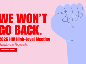 Illustration representing feminist solidarity and collective action for the 2026 HIV High-Level Meeting on HIV/AIDS.