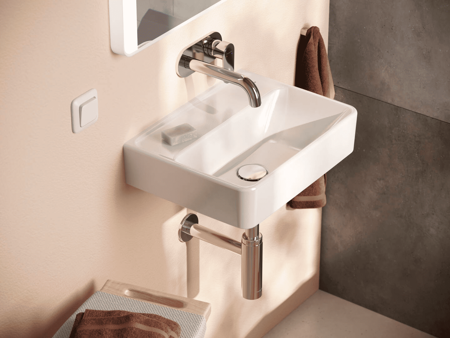hansgrohe Xanuia Q Lavatório 450x340mm Branco Sem Furo para Torneira e Sem Tran