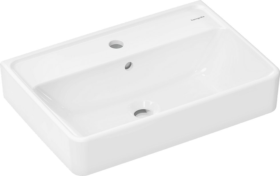 Miniatura: hansgrohe Xanuia Q Cuba Compacta 550x370mm com Furo e Transbordo Branca