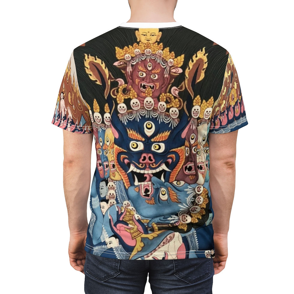 Thumbnail: Yamantanka Vajrabhairava Buddhist Tantric Esoteric Unisex AOP Cut & Sew Tee