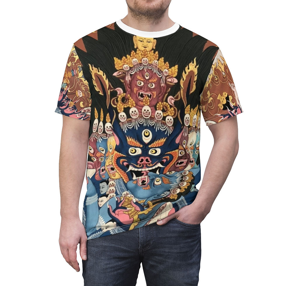 Thumbnail: Yamantanka Vajrabhairava Buddhist Tantric Esoteric Unisex AOP Cut & Sew Tee
