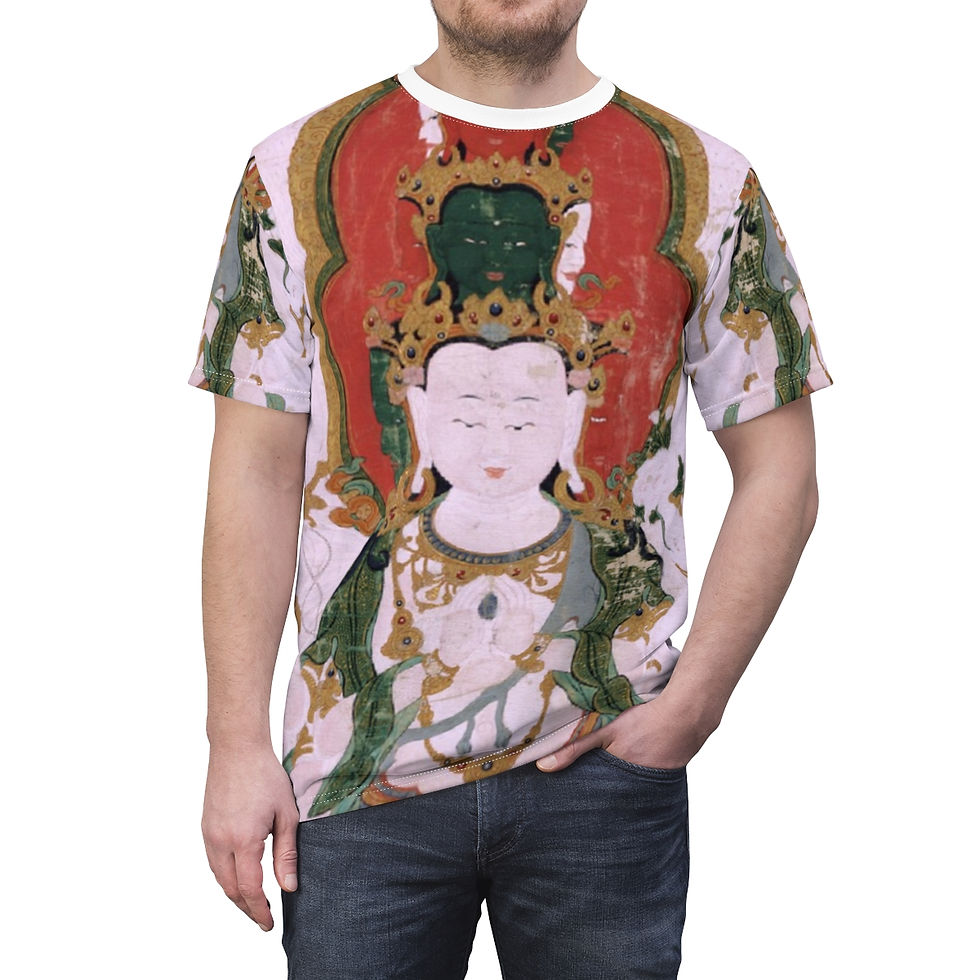 Thumbnail: Avalokitesvara Quanyin Buddhist Esoteric Tantric Unisex AOP Cut & Sew Tee