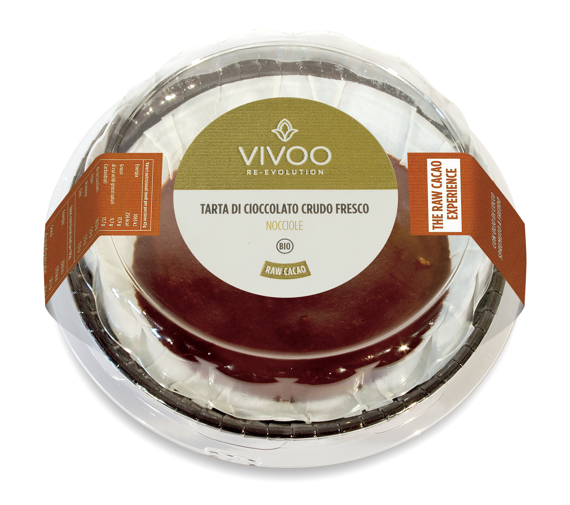 Fresh raw chocolate tartlet